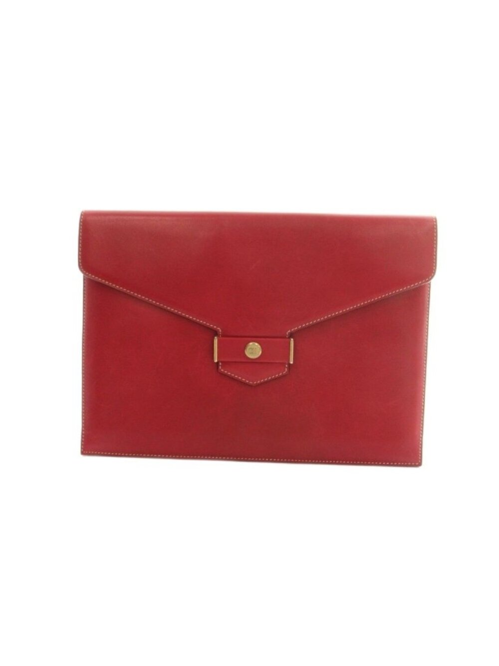 Dior Vintage Leather Clutch Flap Red OH